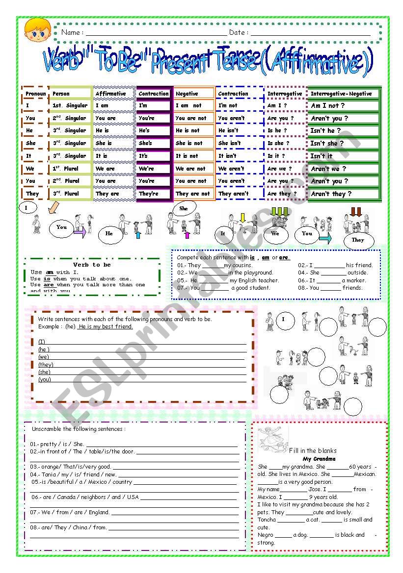 Verb To Be worksheet