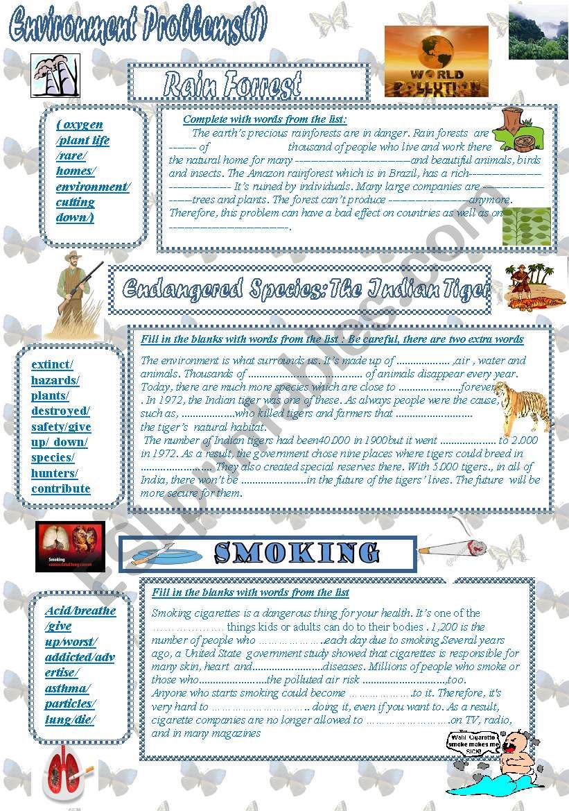 Environment problems(2) (9th form Mid term test activities)