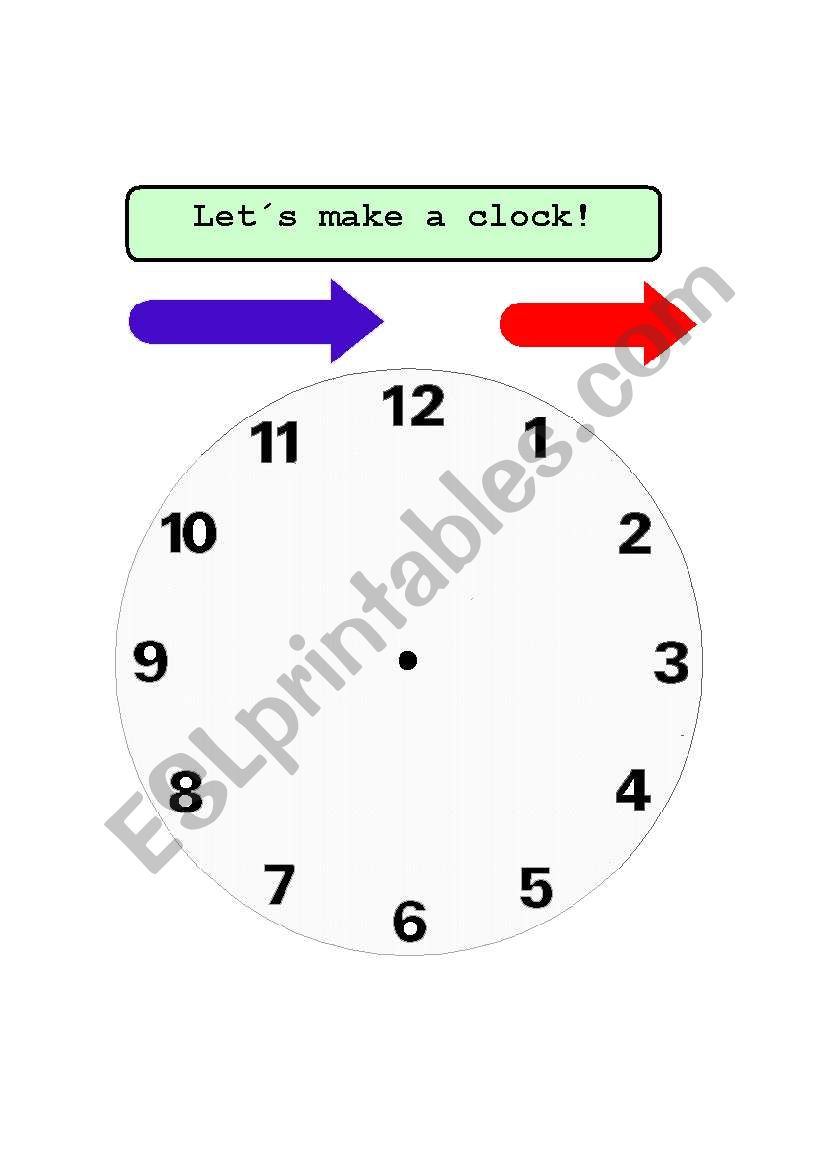 Time. Lets make a clock worksheet