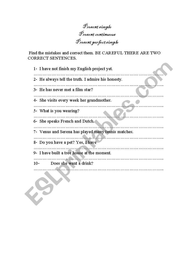 PRESENT SIMPLE, PRESENT CONTINUOUS, PRESENT PERFECT SIMPLE