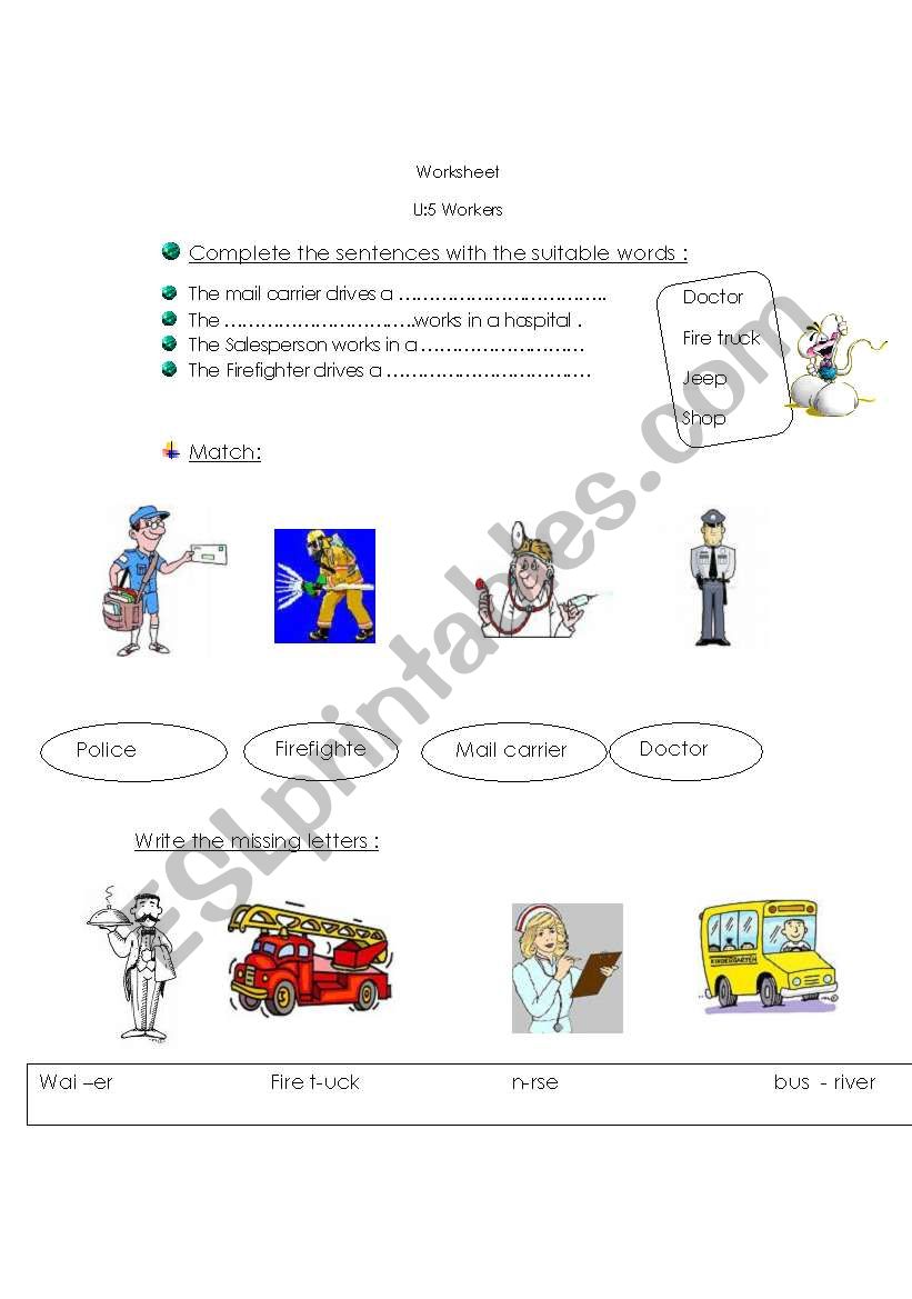 workers worksheet