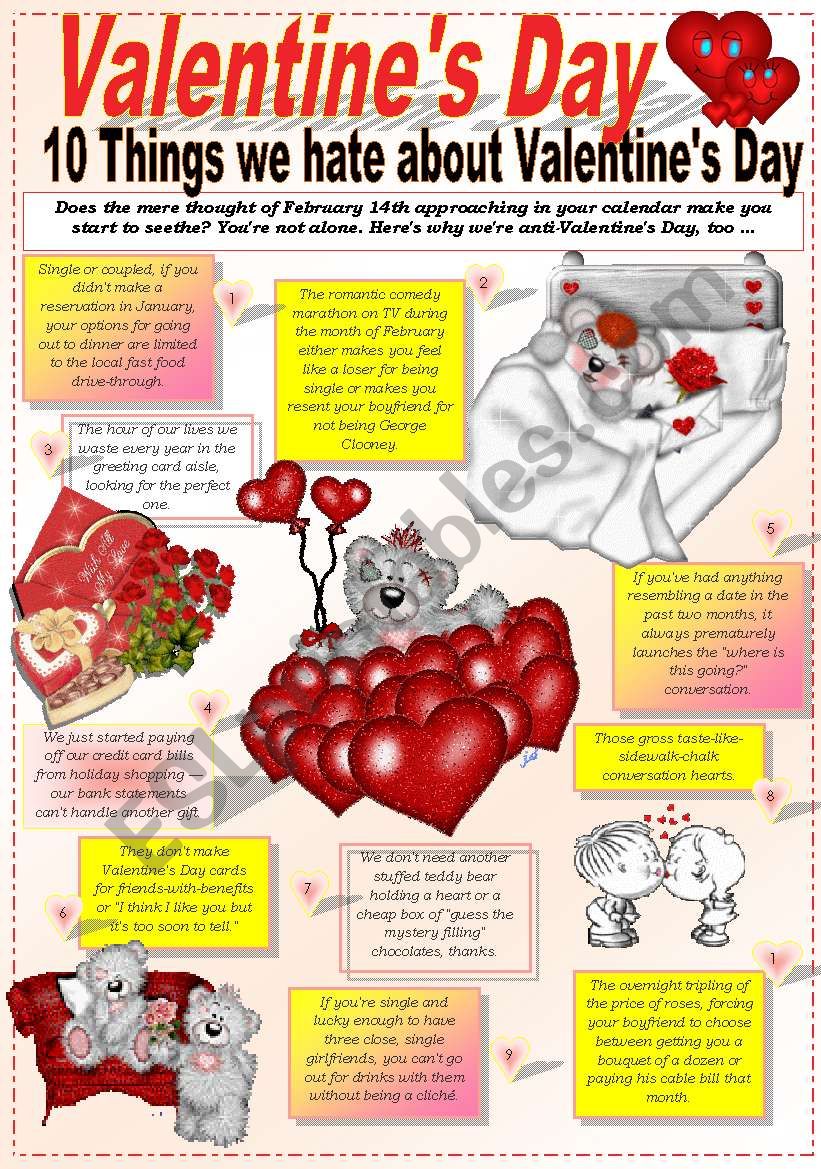 VALENTINEÂ´S DAY worksheet