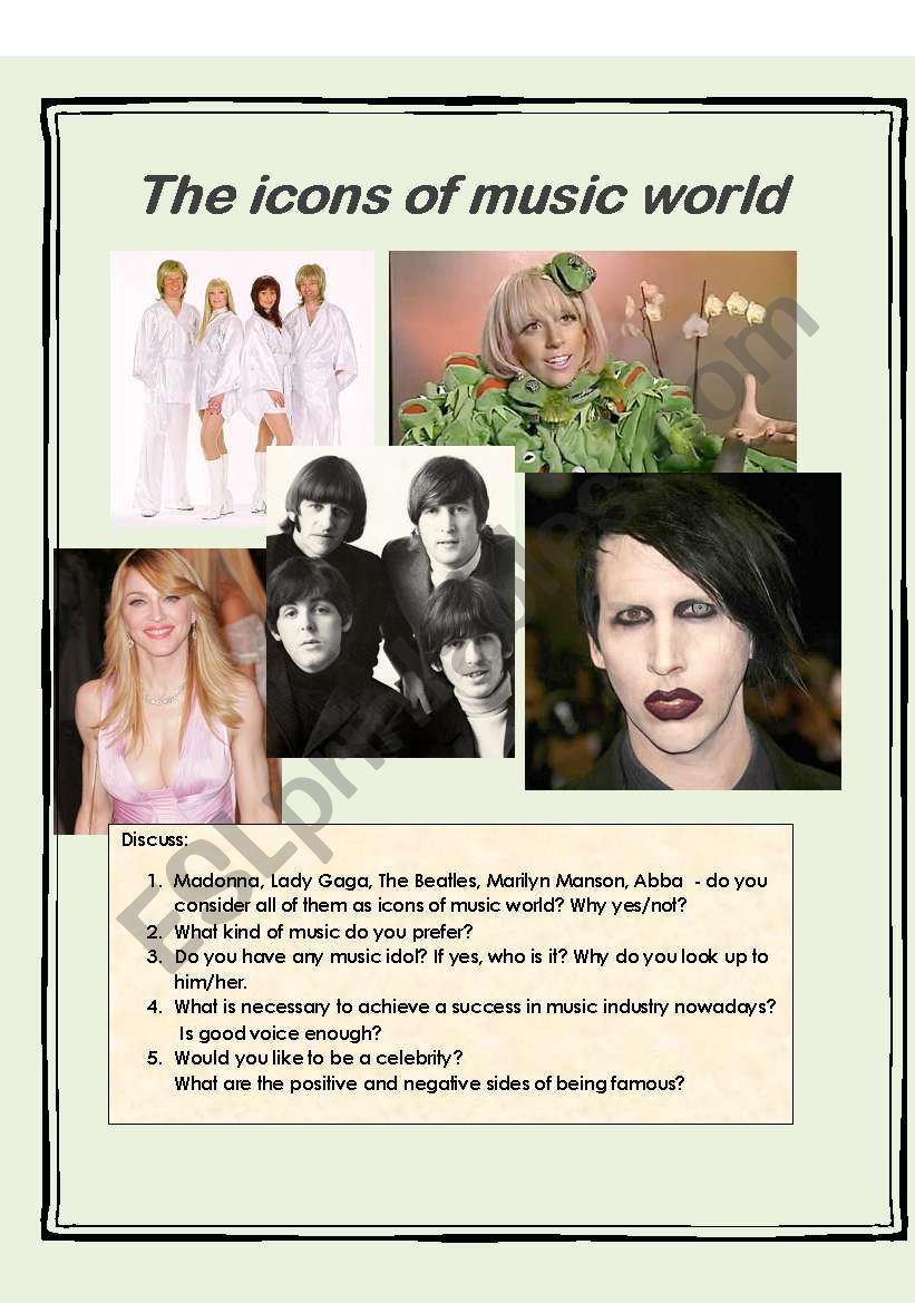 The icons of music world - discussion