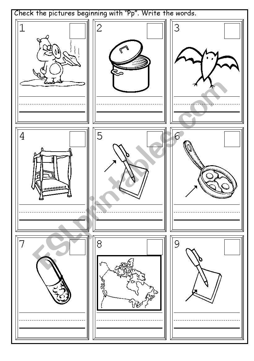 Phonics Pp worksheet