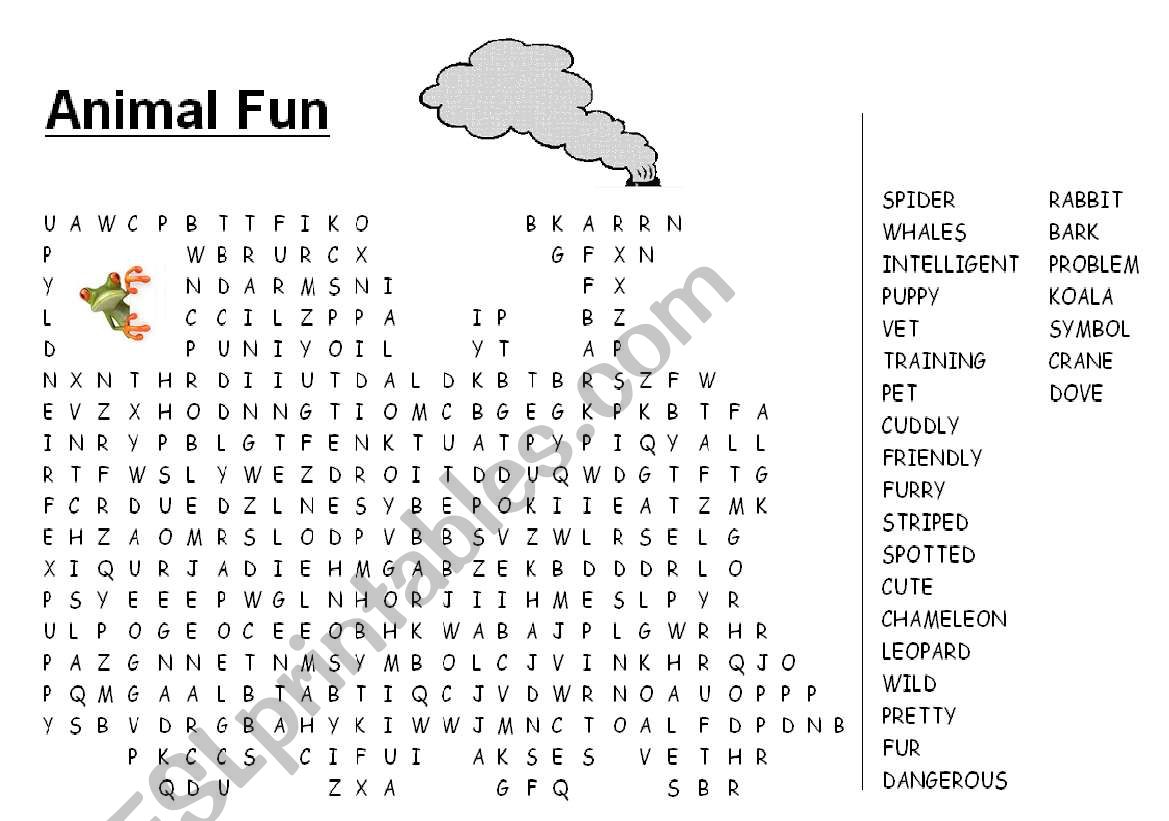 animal fun worksheet