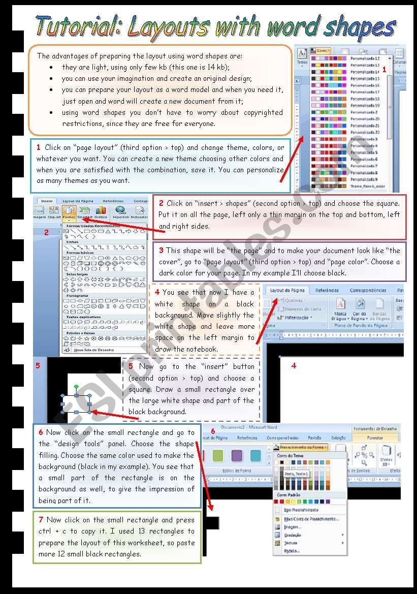 Tutorial: Layouts with word shapes - 2 pages