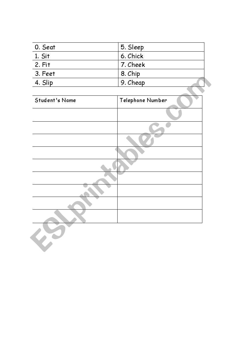 long short vowels worksheet