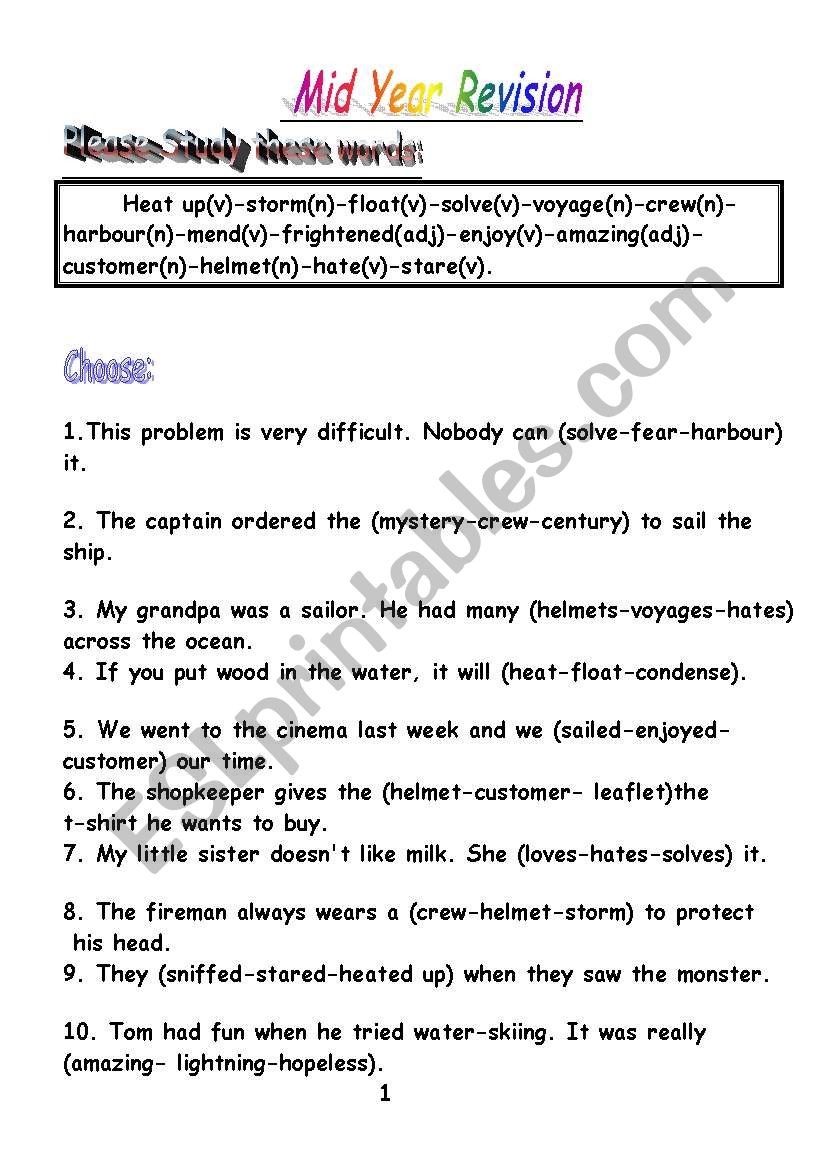 Macmillan Primary 5 Mid Year Revision and Exercises - Model answer