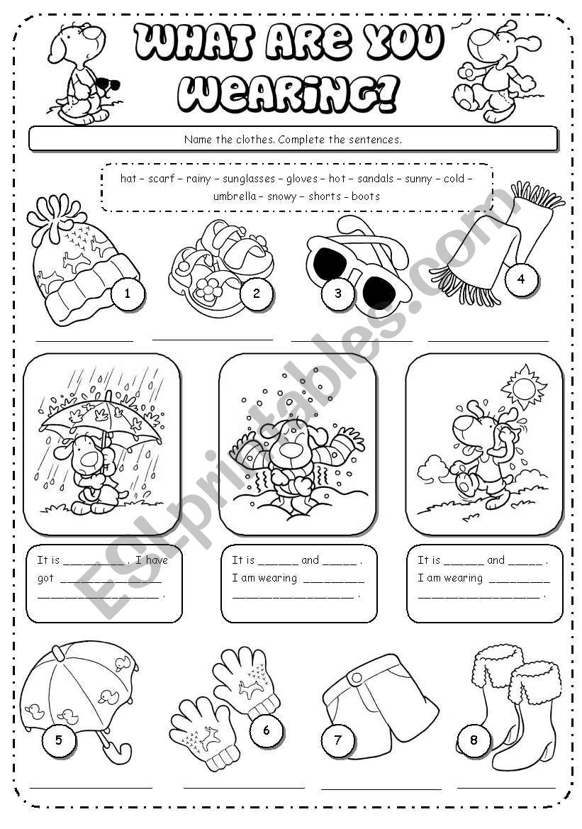 What are you wearing? worksheet