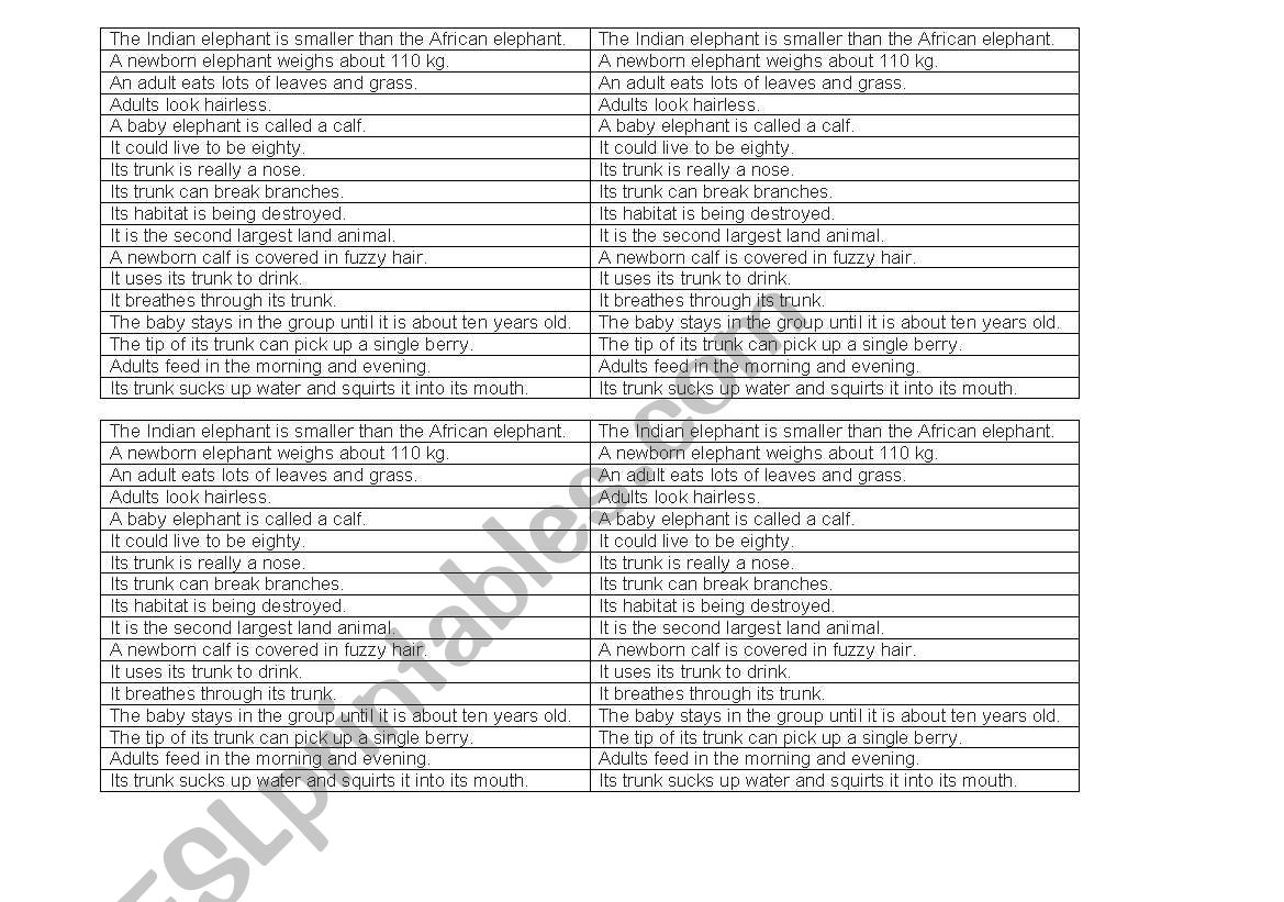 Non-Chronological Reports worksheet