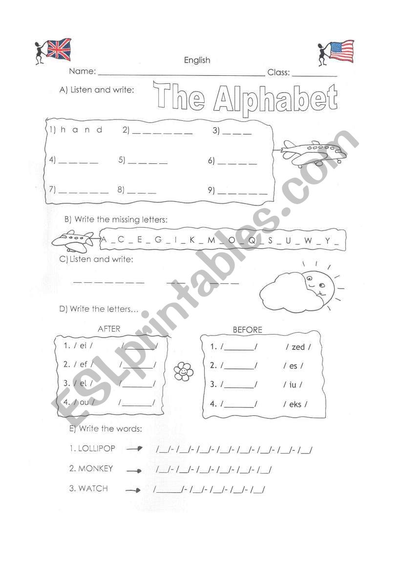 The Alphabet worksheet