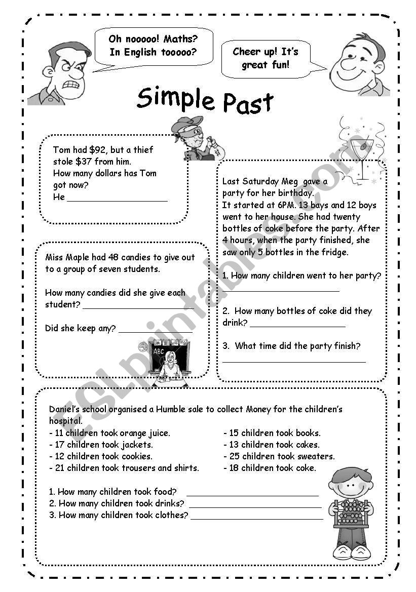 SIMPLE PAST  B&W  worksheet