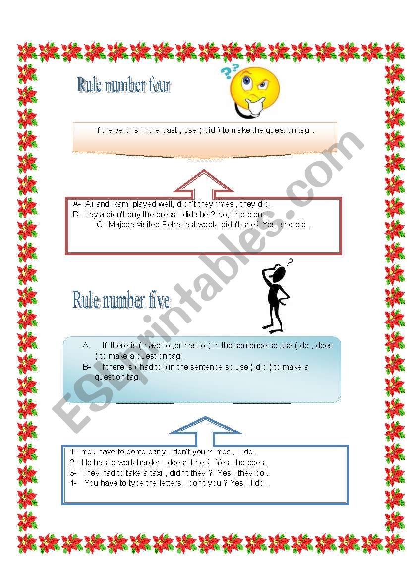 questioon tags  worksheet