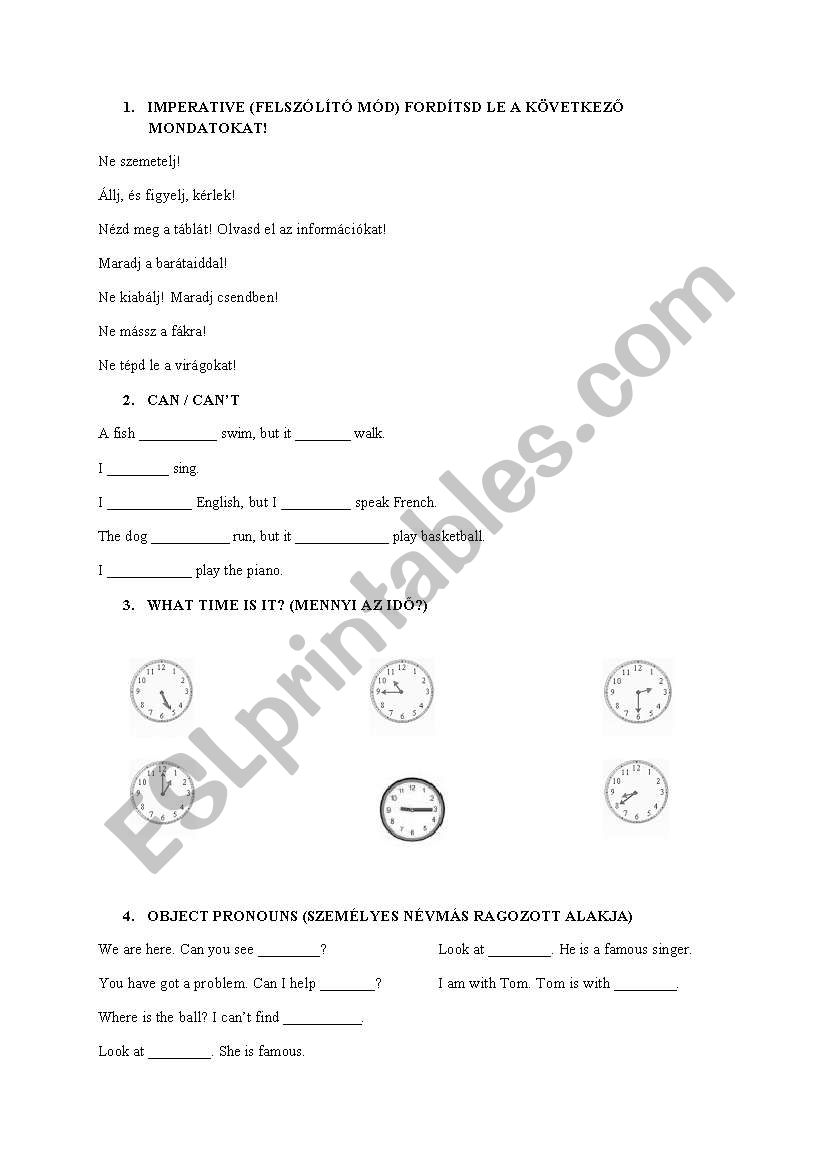 Test worksheet