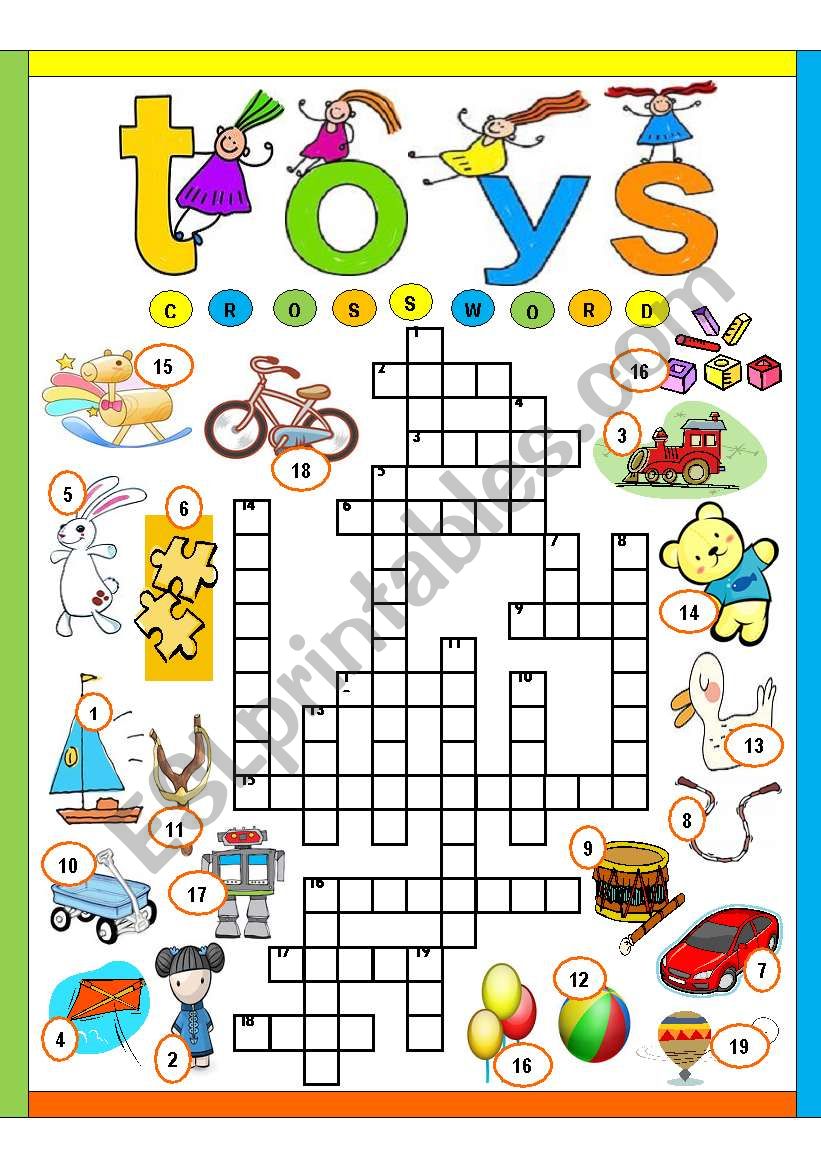 Toys Crossword worksheet