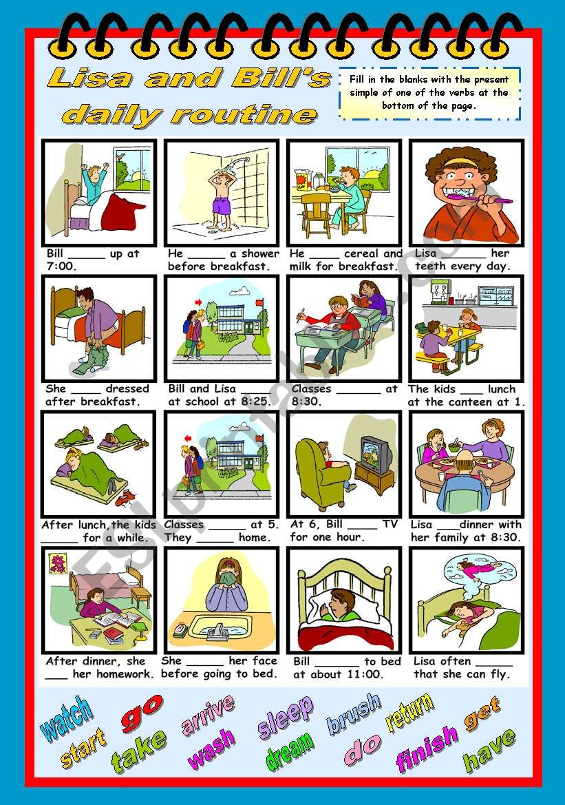 CHILDRENS ROUTINE worksheet