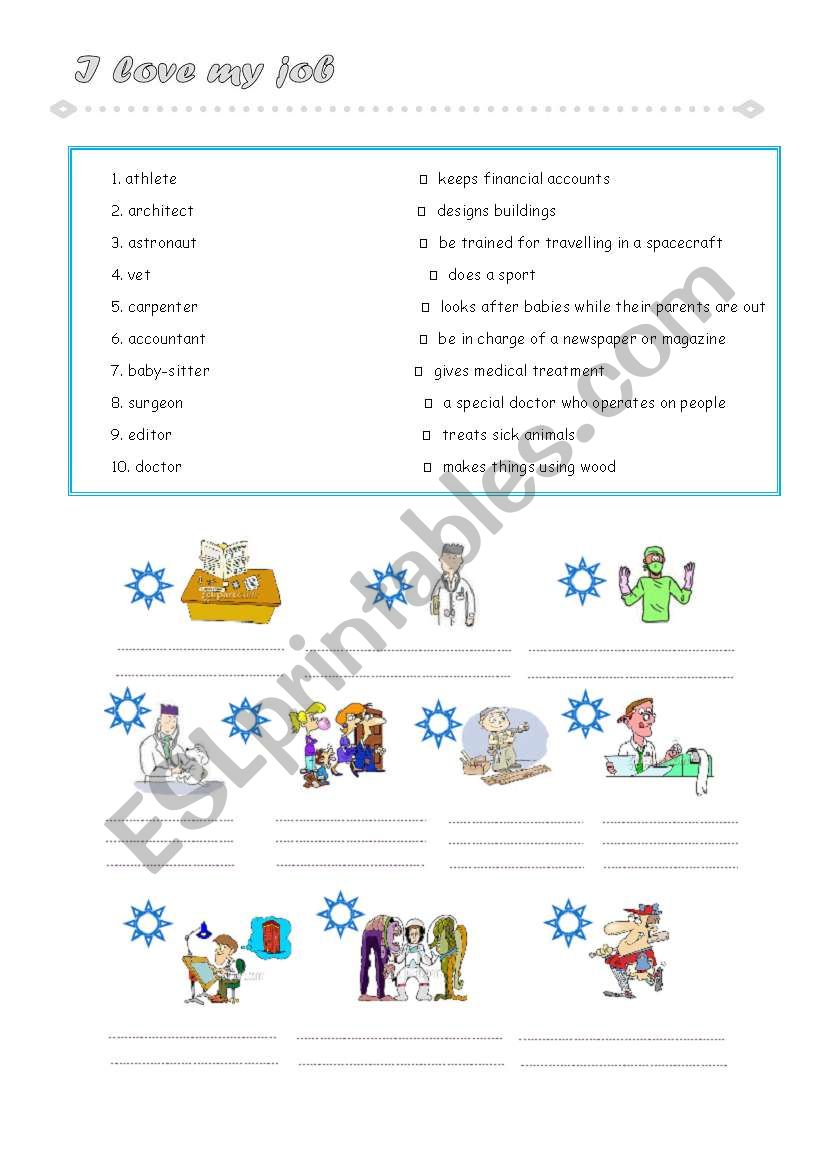 Jobs (7 of 10) worksheet