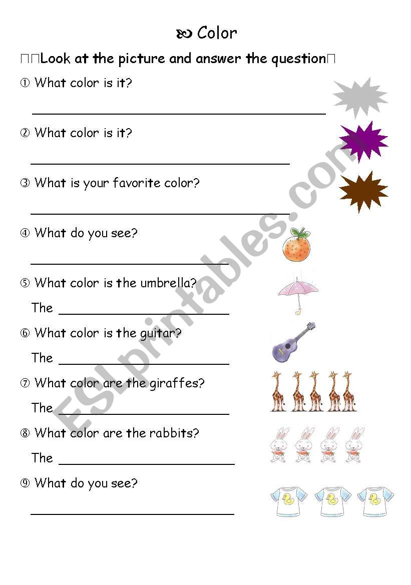 Color worksheet