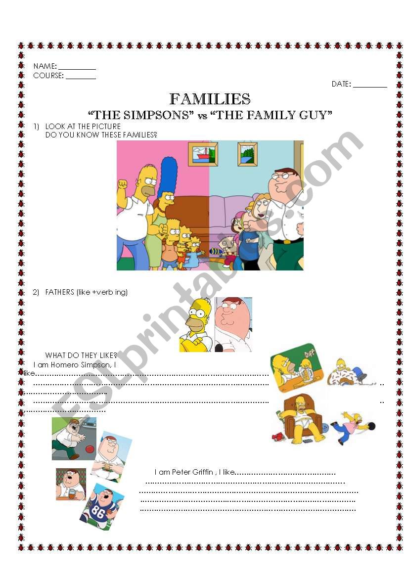 FAMILIES The Simpsons vs Family Guy  1/3