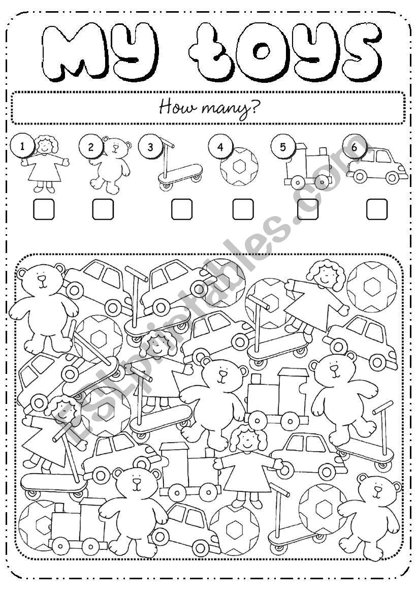 How many toys? - ESL worksheet by joannaturecka