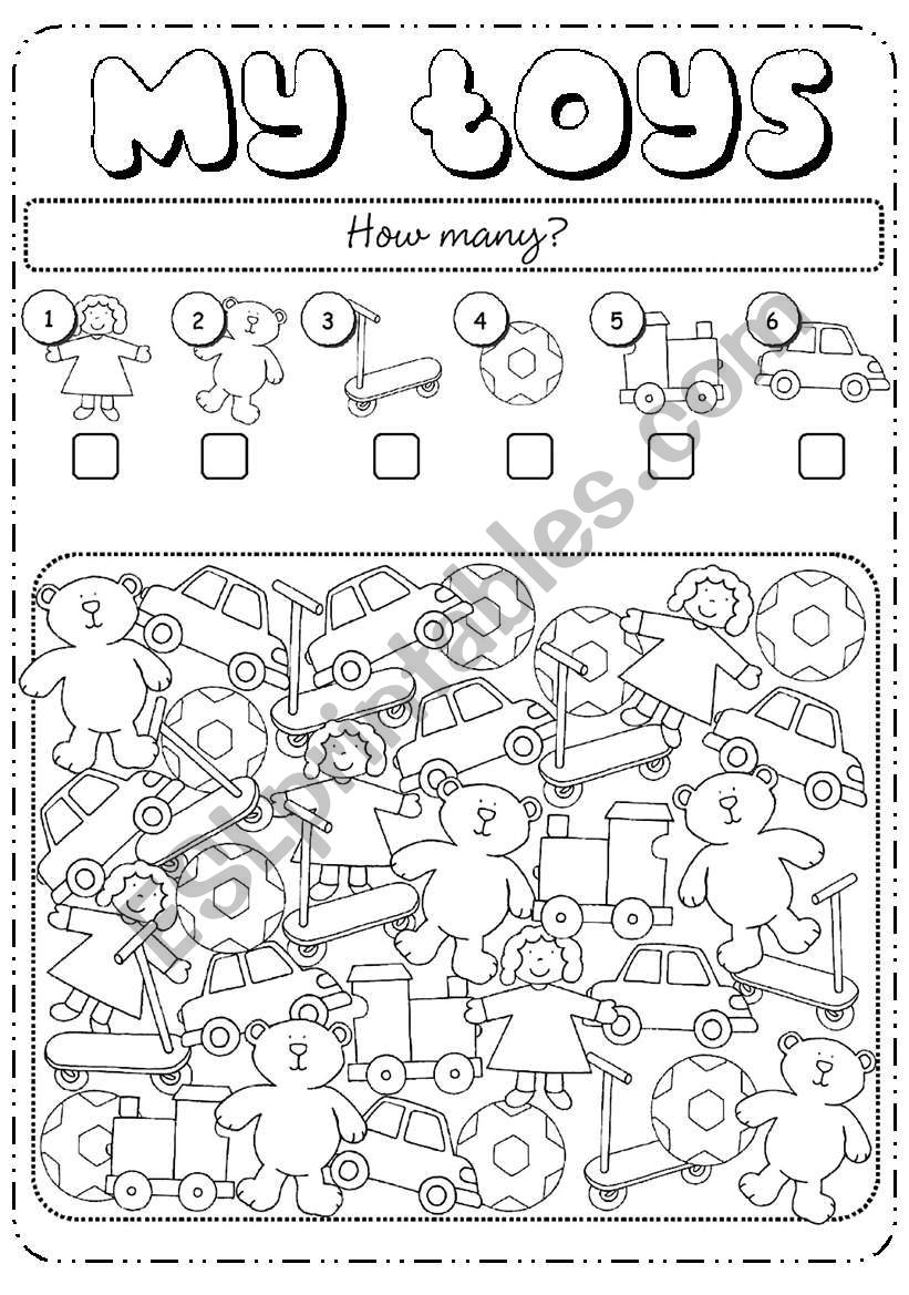 How many toys? worksheet