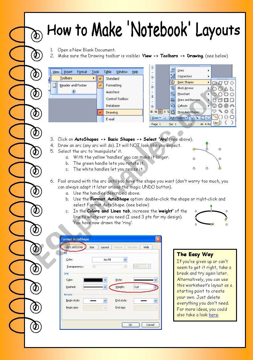 How to Make Spiral Notebook Layouts