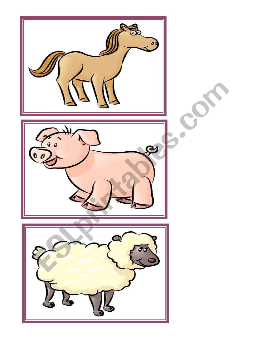farm animals flash cards part 3