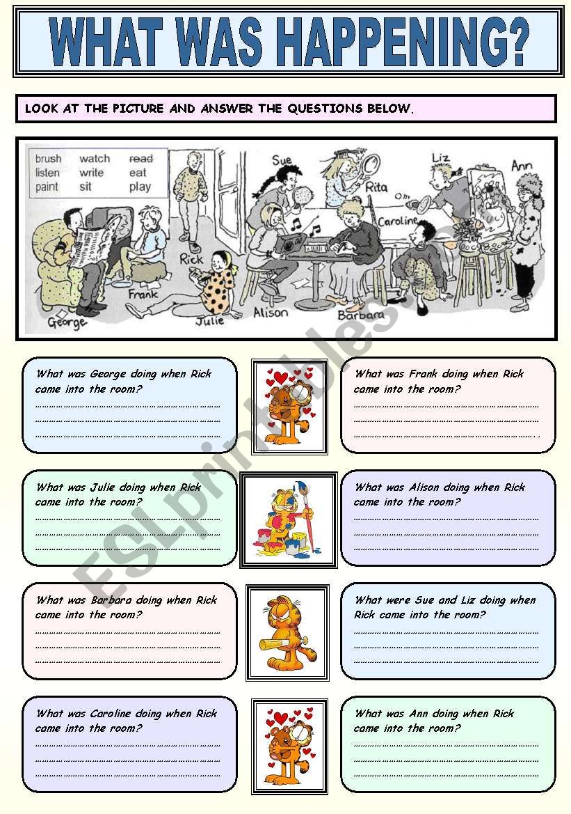 PAST CONTINUOUS TENSE worksheet