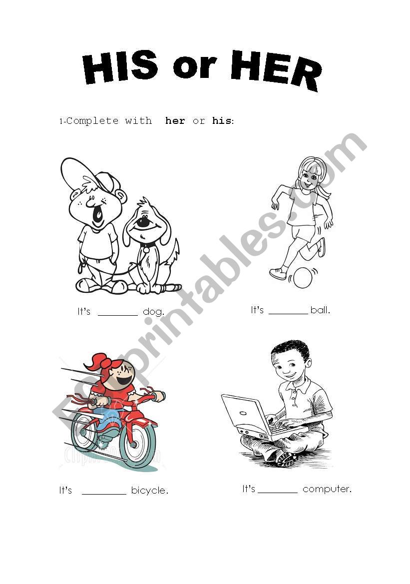 his or her worksheet