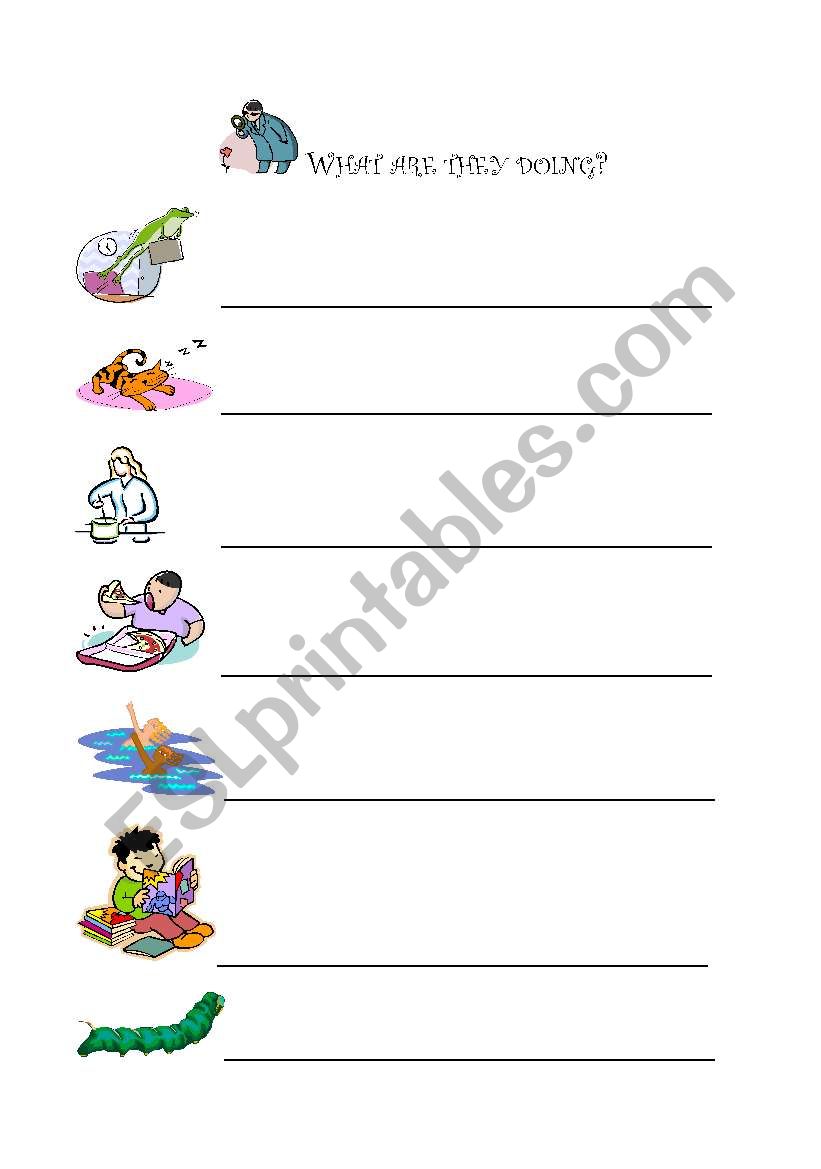 What are they doing? worksheet