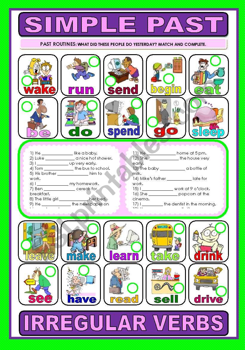 PAST ROUTINES - IRREGULAR VERBS