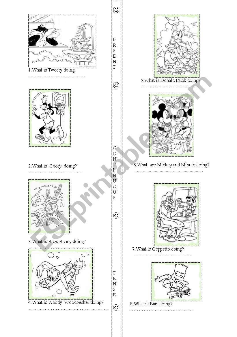 PRESENT CONTINUOUS TENSE worksheet