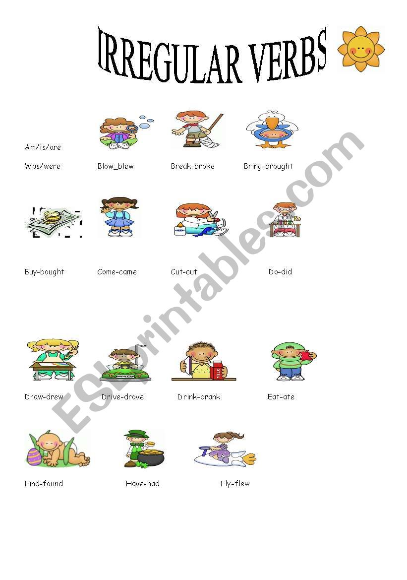 irregular verbs worksheet