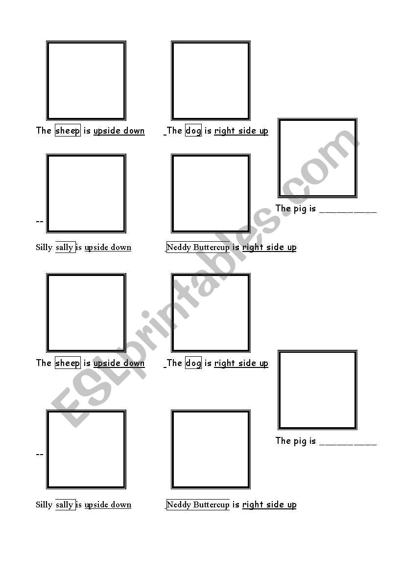 Activity for Silly Sally worksheet