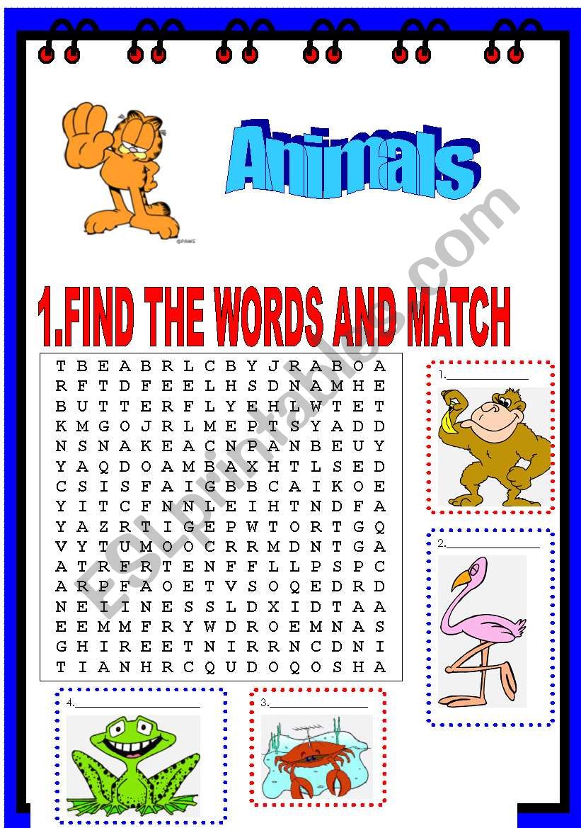 ANIMALS worksheet