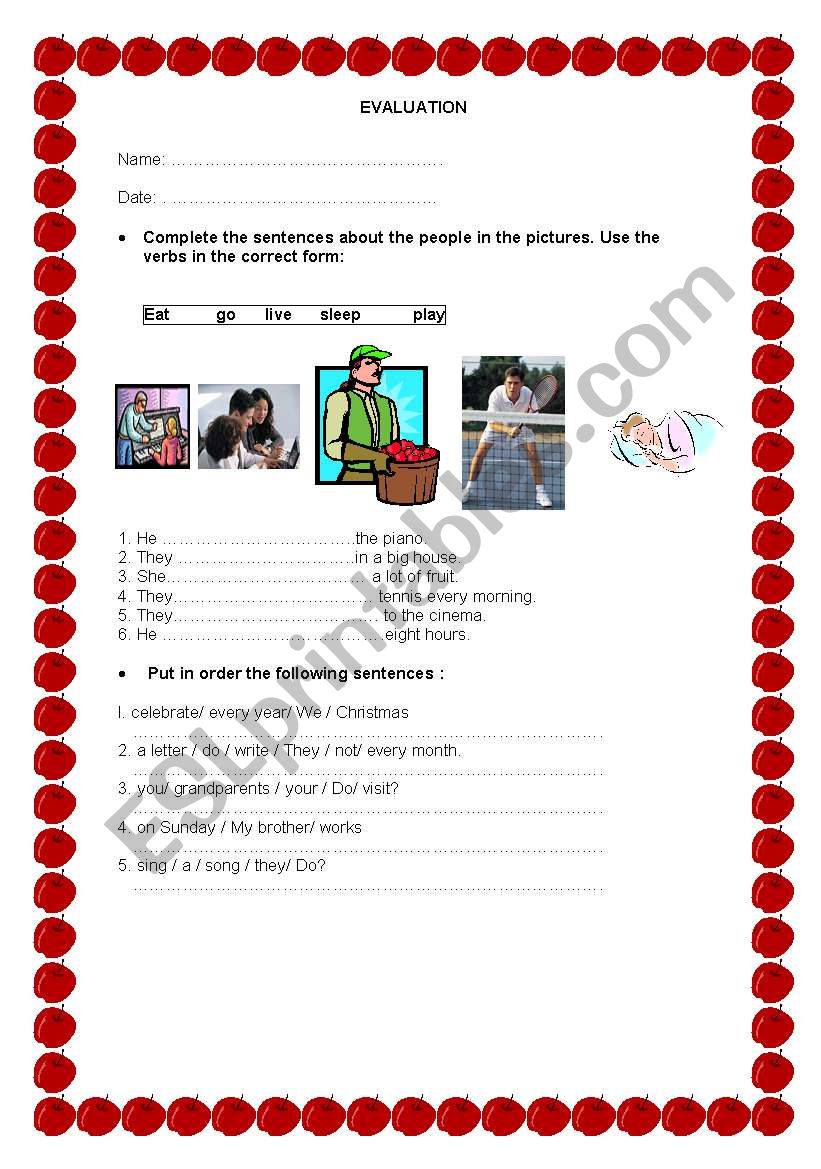 PRESENT SIMPLE worksheet