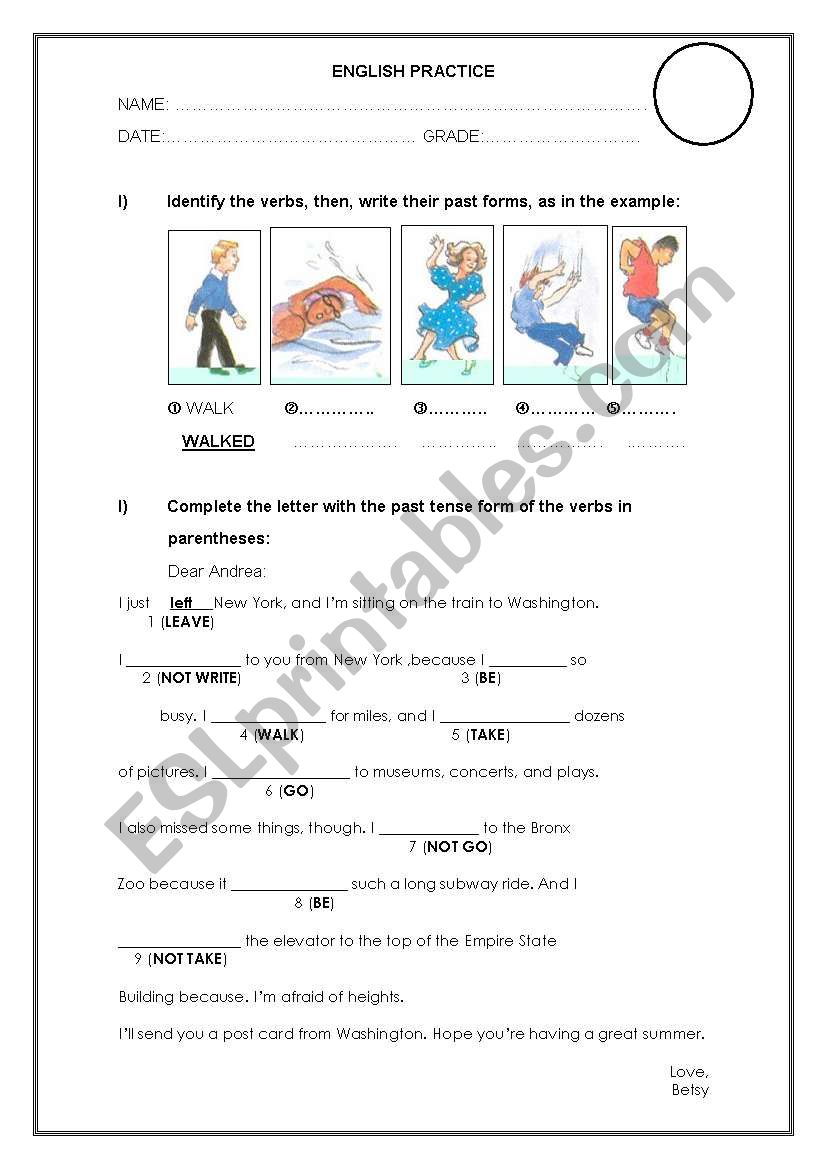 PAST SIMPLE worksheet