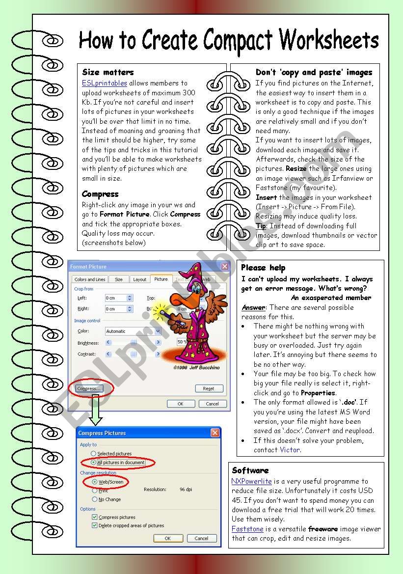 How to Create Compact Worksheets