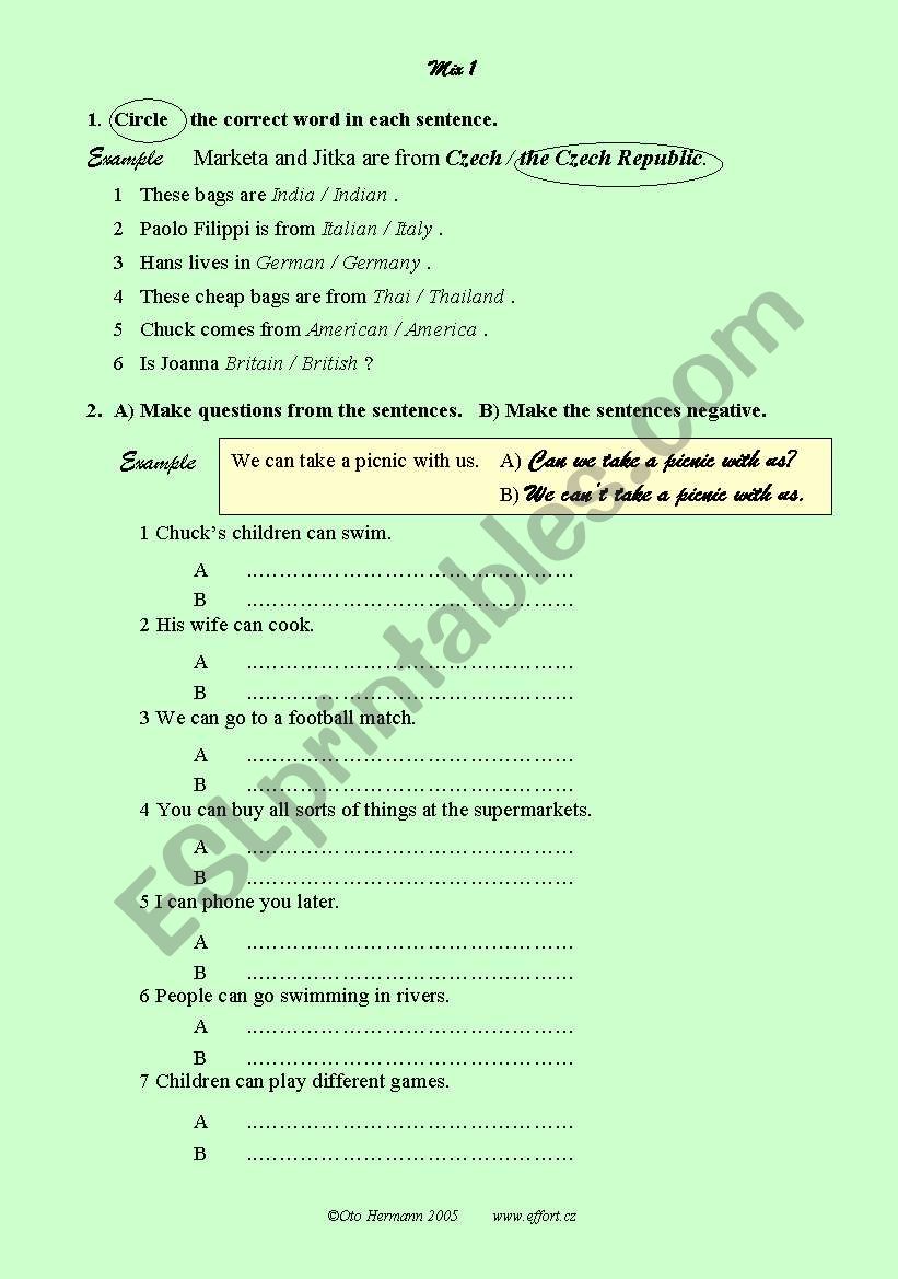 Test - Mix1 worksheet