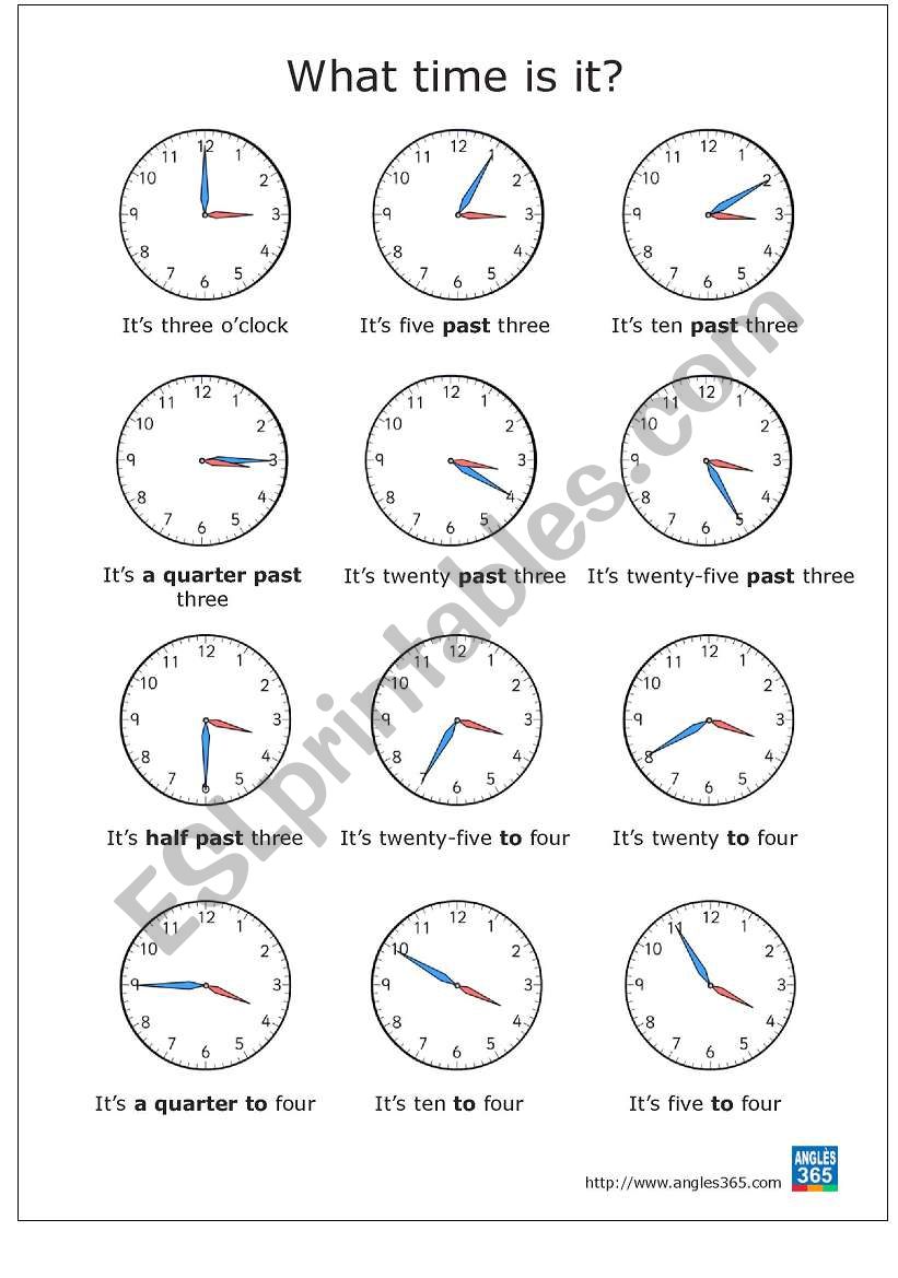 Time guide worksheet