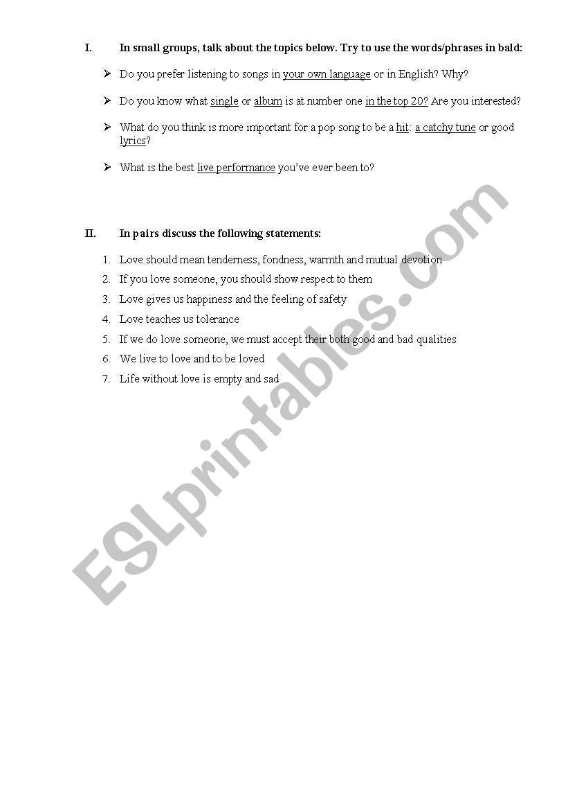 Discrimination worksheet