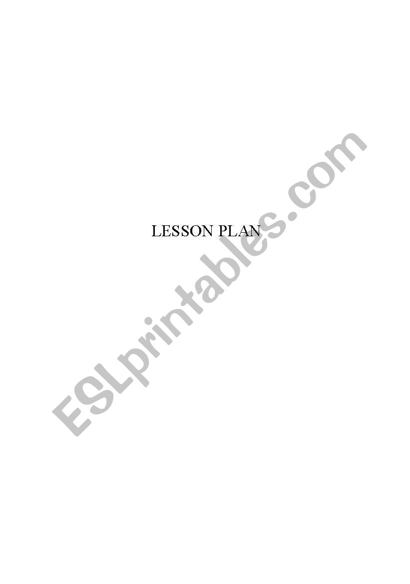 Lesson plan worksheet