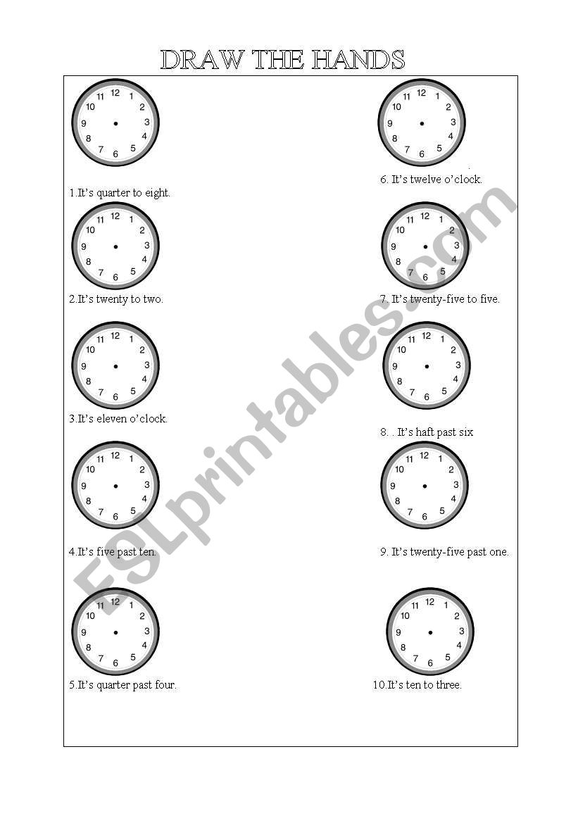 what time is t? worksheet