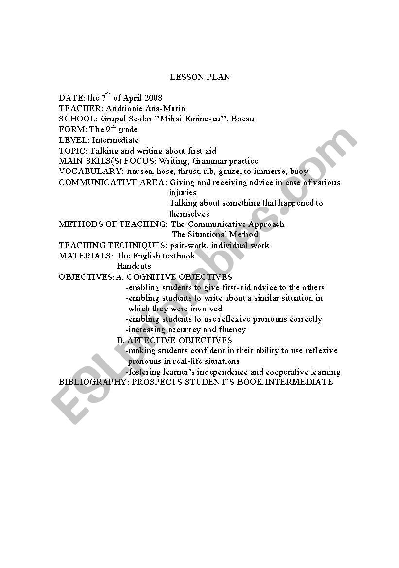 lesson plan worksheet
