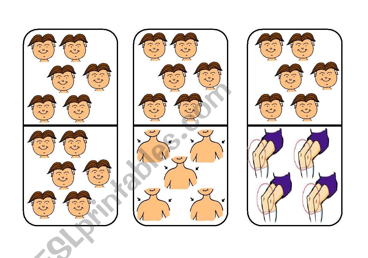 Bingo Bodyparts worksheet