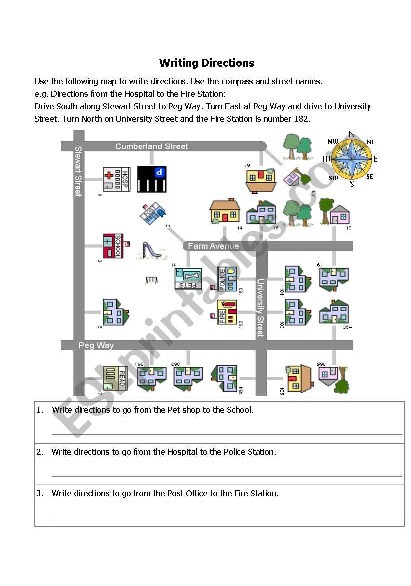 Direction worksheet