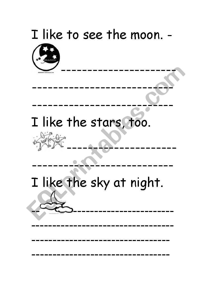 hand writing worksheet