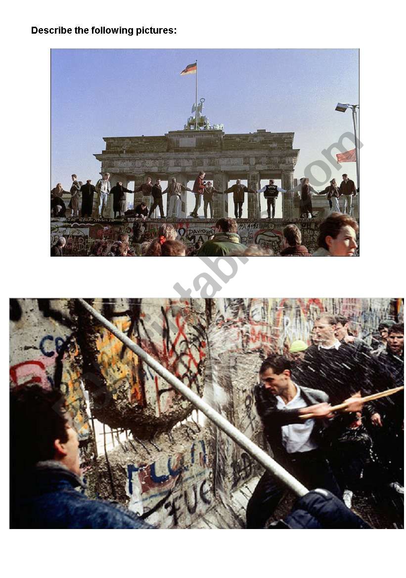 Berlin Wall worksheet