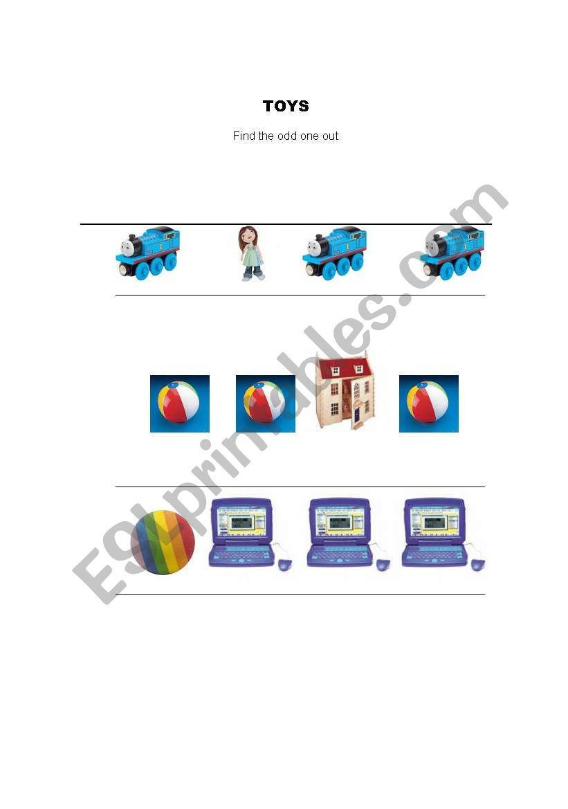 toys worksheet