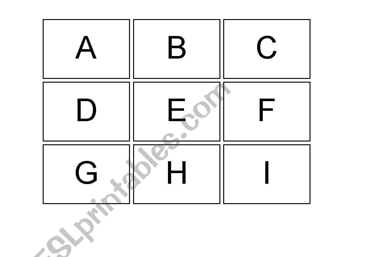 Alphabet  Memory Game  worksheet